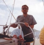 Murray in his element, sailing in the British Virgin Islands