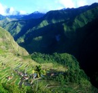 View of the rugged Batad valley and its rice terraces