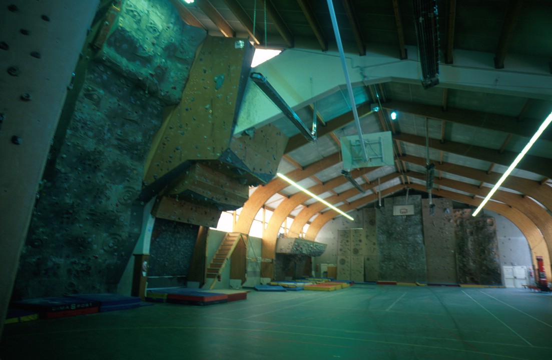 The private climbing gym at the alpine school; an awesome place to spend a snowy afternoon
