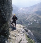 John on the South Face of the first Sella Tower