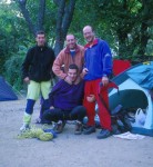 The gang hanging around the campground in Kastraki