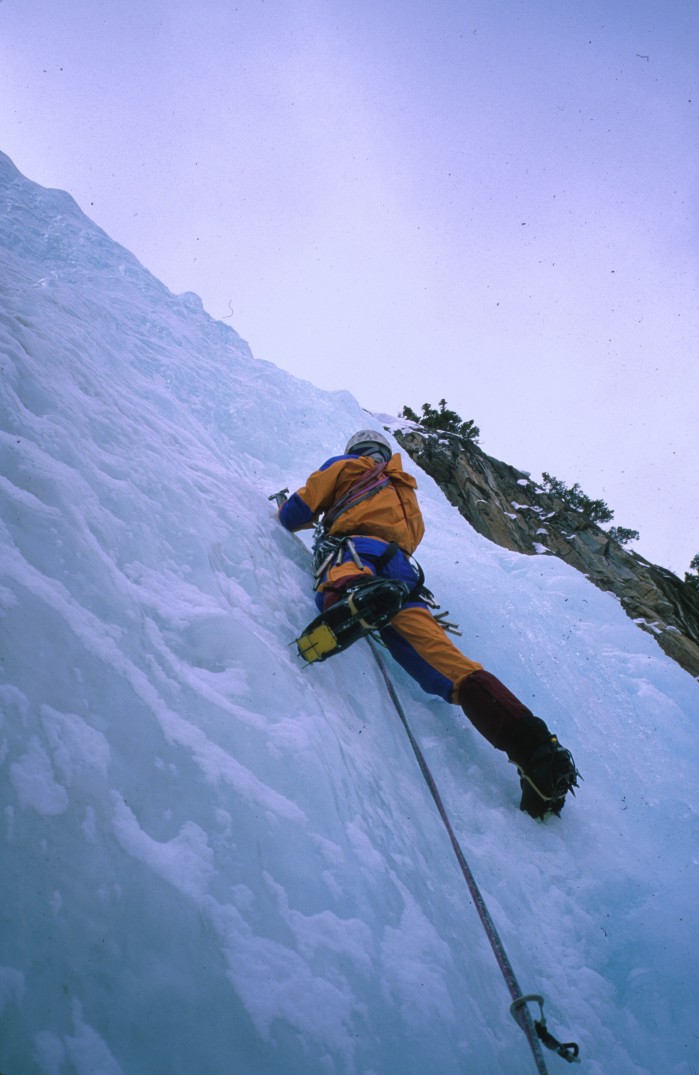 Jim leading the fourth pitch of Ames Ice Hose