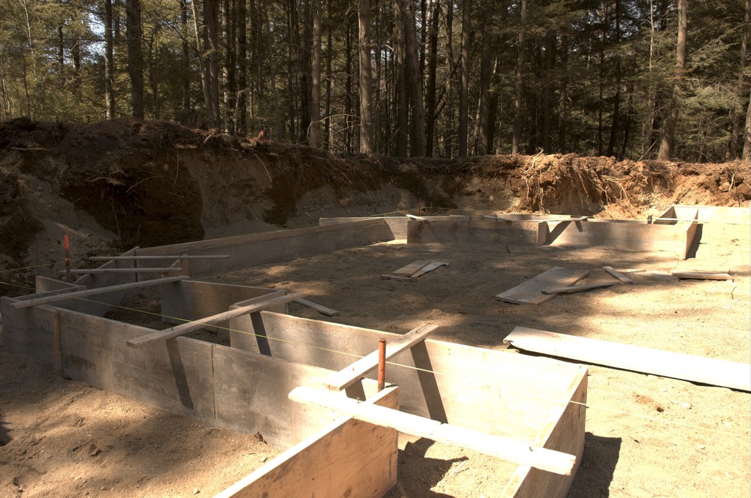South side of the foundation -- forms for the footer