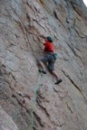 One of Colin's first trad leads; real juggy with good pro