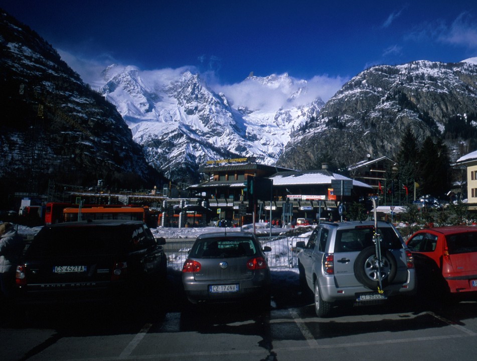 The busy ski town of Cormeyeur; very pretty, but very busy