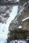 The lower section of the route as seen from the descent gully