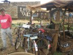 A bicycle repair shop on the way to Chagoria