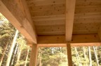 Back porch timbers and ceiling (2x6 T&G white cedar)