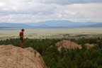 View from the top of the rocks, looking towards Taos